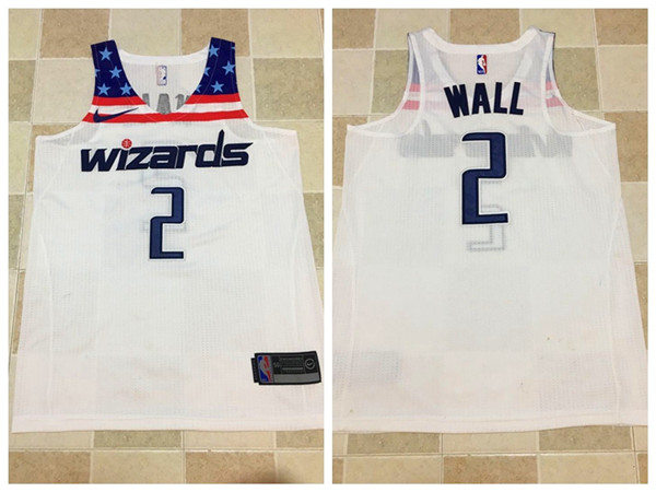 Men Washington Wizards #2 Wall White Nike NBA Jerseys->washington wizards->NBA Jersey